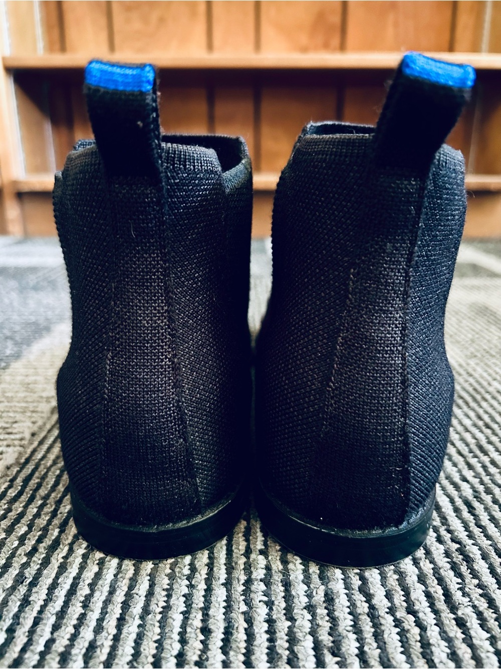 Rothy's Black The Merino Wool Chelsea Flat Ankle Boots, size 10 EU 41 - Picture 9 of 13